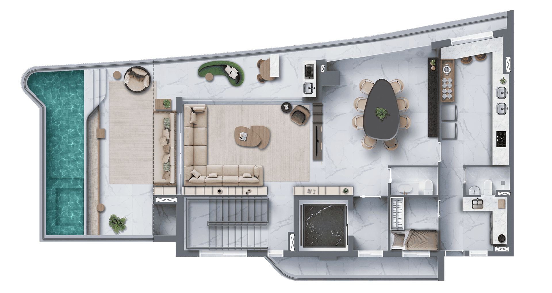 372,15 m² | 4 Suítes E 4 Vagas | Cobertura Duplex Superior